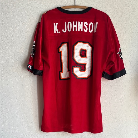 Vintage Champion Bukaneers Red and Black Football Jersey - Picture 7 of 14